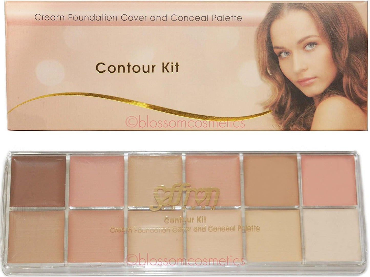 Saffron Contour Kit - Cream Foundation Cover and Conceal Palette