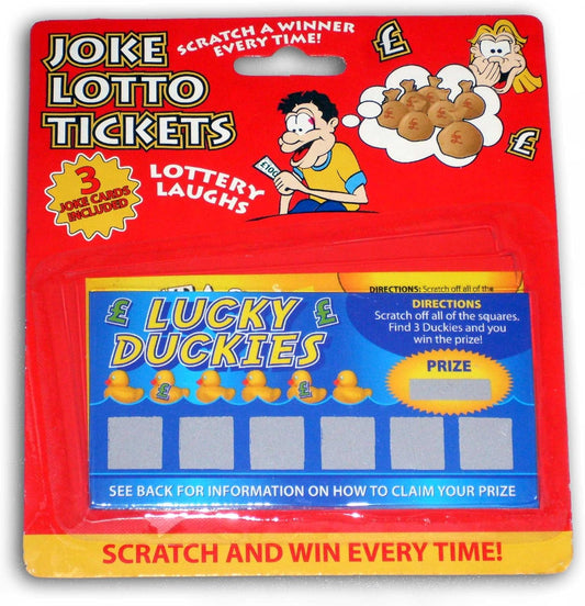 Fake Joke Lottery Scratch Cards