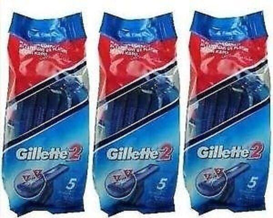 GILLETTE DISPOSABLE RAZOR 5 razor blades PER PACK