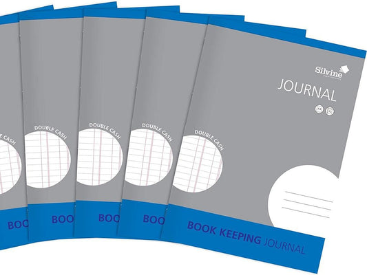 A4 Book Keeping Journal, 32 Pages Printed 'Double Cash' - Ref SJA4J-P [Pack of 6]