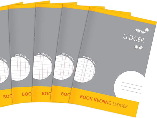 A4 Book Keeping Ledger, 32 Pages Printed 'Double Entry' - Ref SJA4L-P [Pack of 6]