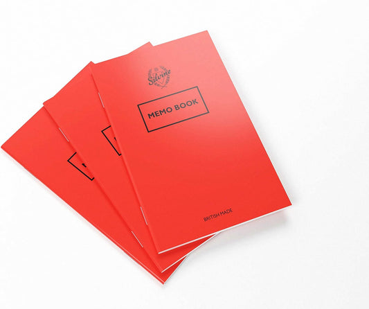 158 x 99mm Red Memo Book - Lined (72 Pages) Pack of 3