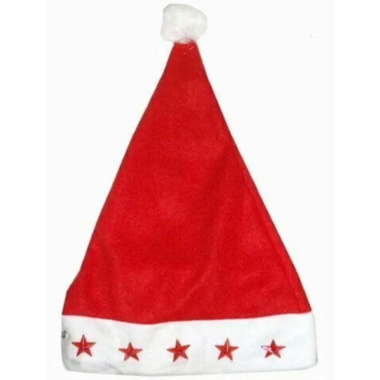 Christmas Light Up Adult Santa Hat with stars