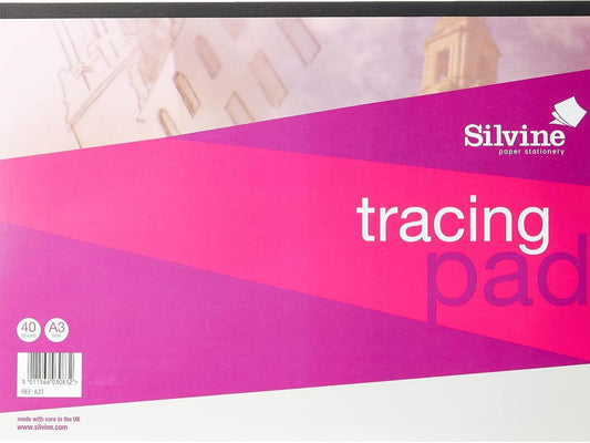 A3/A4 Everyday Tracing Pad. 40 Sheets of Quality Lightweight Tracing Paper (63gsm)